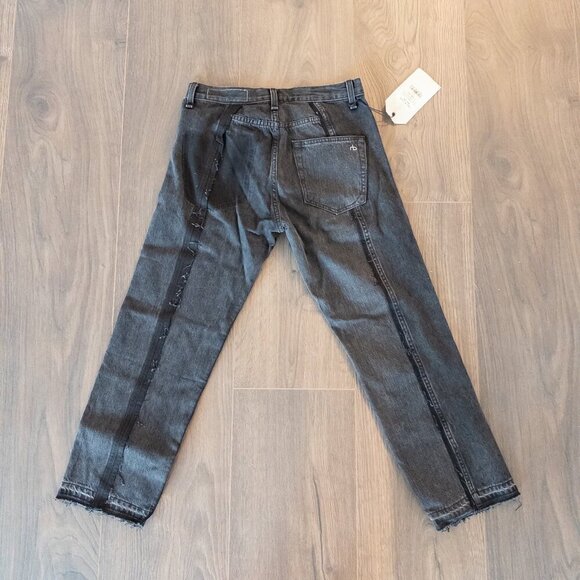 NEW Rag & Bone Two Tone Distressed Straight Leg Jean Limited Collection $495 - Picture 5 of 12